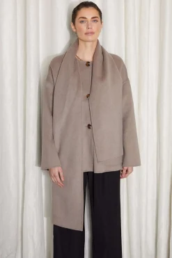 ALKEN COAT TAUPE