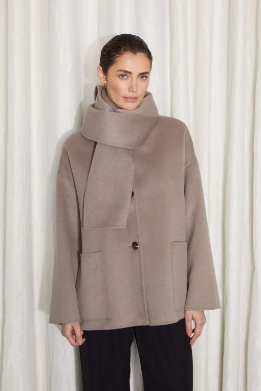 ALKEN COAT TAUPE