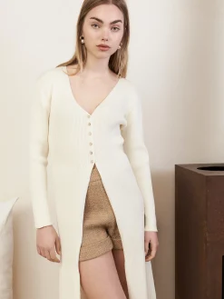 FLEUR KNITTED CARDIGAN CREAM