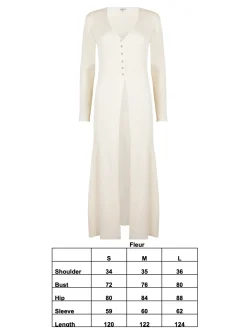 FLEUR KNITTED CARDIGAN CREAM