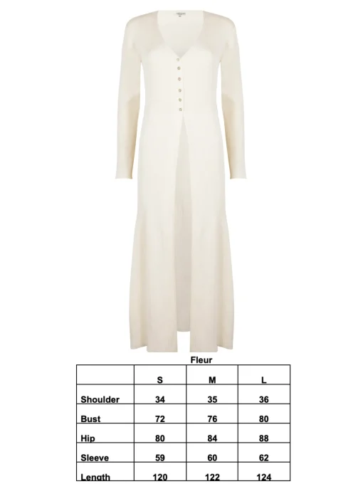 FLEUR KNITTED CARDIGAN CREAM