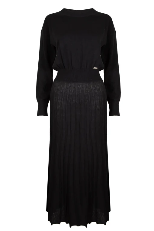 NOBLE KNITTED DRESS BLACK