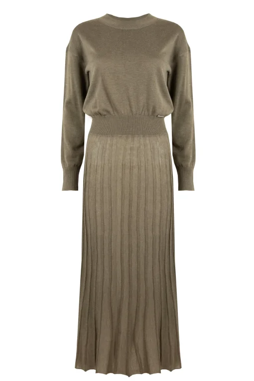 NOBLE KNITTED DRESS KHAKI