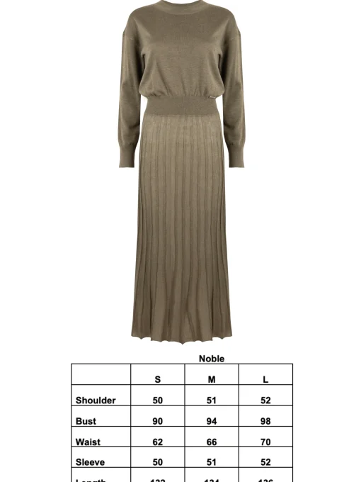 NOBLE KNITTED DRESS KHAKI